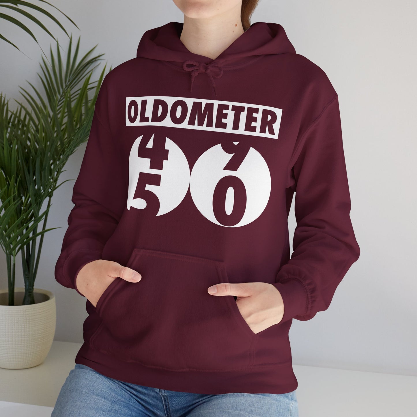 Funny Oldometer Odometer 50th Birthday Gift 50 yrs Old Joke Hoodie For Men Women Hoodie