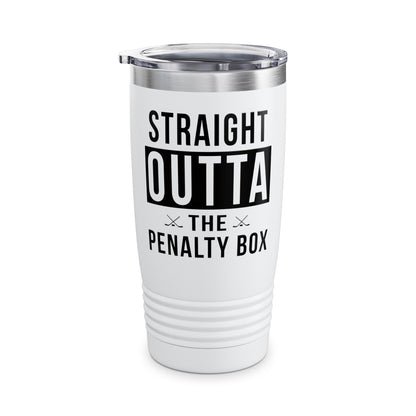 Funny Ice Hockey Straight Outta Penalty Box Tumbler For Men Women Tumbler