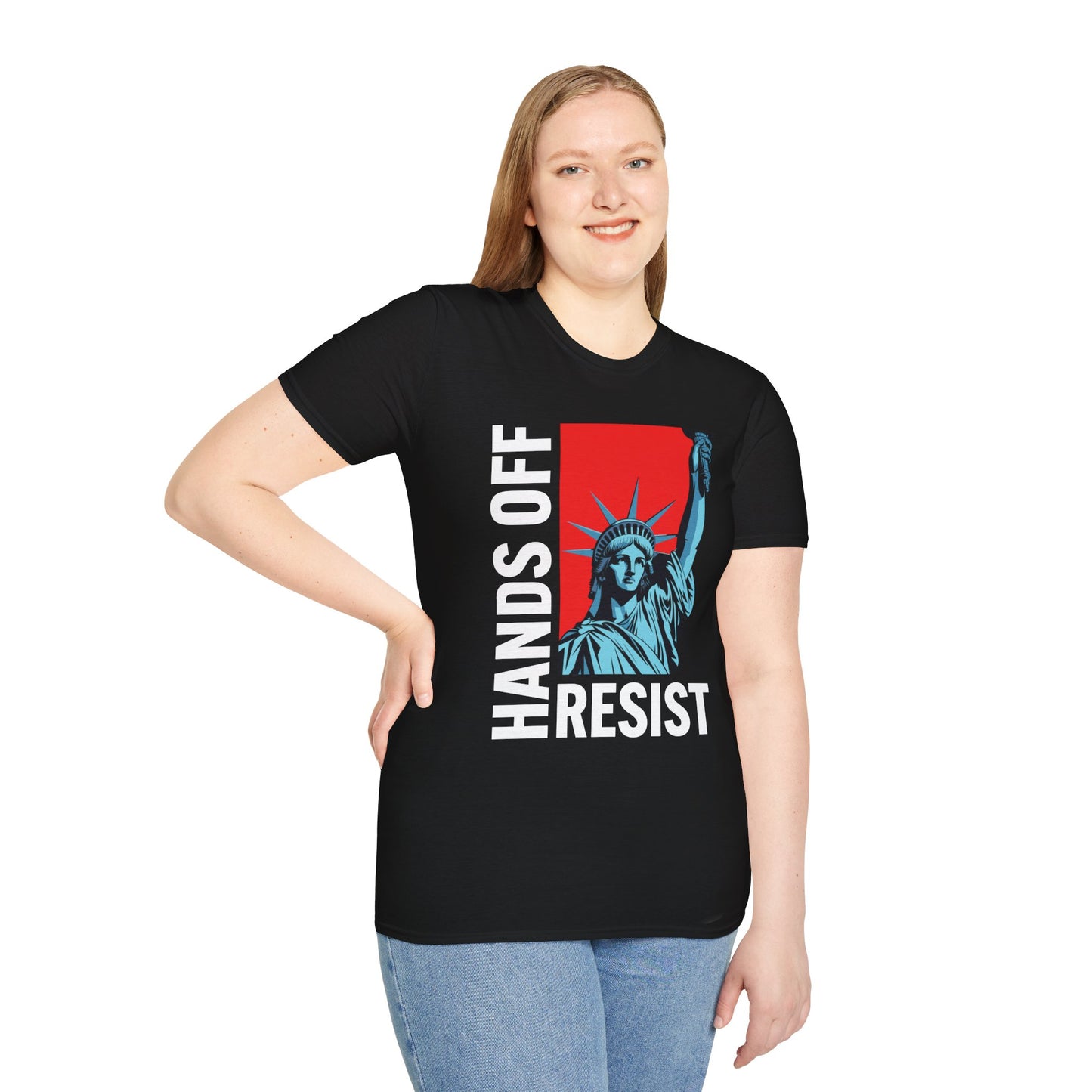 Resist Statue of Liberty Hands Off Resistance Protest T-Shirt For Men Women