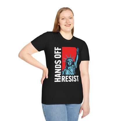 Resist Statue of Liberty Hands Off Resistance Protest T-Shirt For Men Women