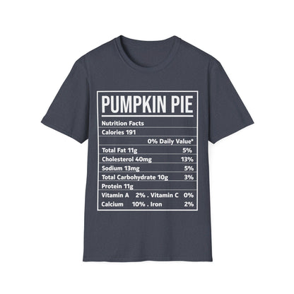 Pumpkin Pie Nutrition Facts Funny Family Matching Christmas Costume T-Shirt For Men Women