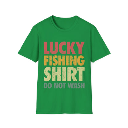 Funny Lucky Fishing Shirt Do Not Wash Vintage Fishing Lover fisherman T-Shirt Men Women