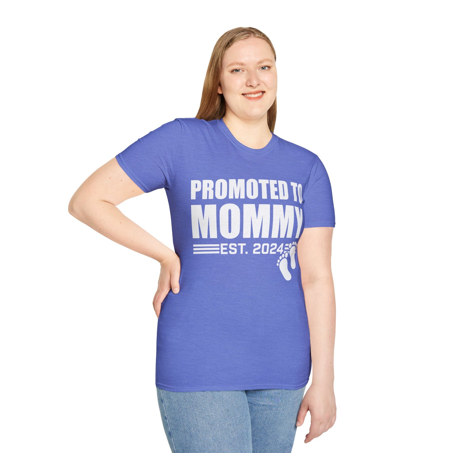 Promoted To Mommy 2024 Pregnancy Announcement Mothers Day Mom To Be T-shirt