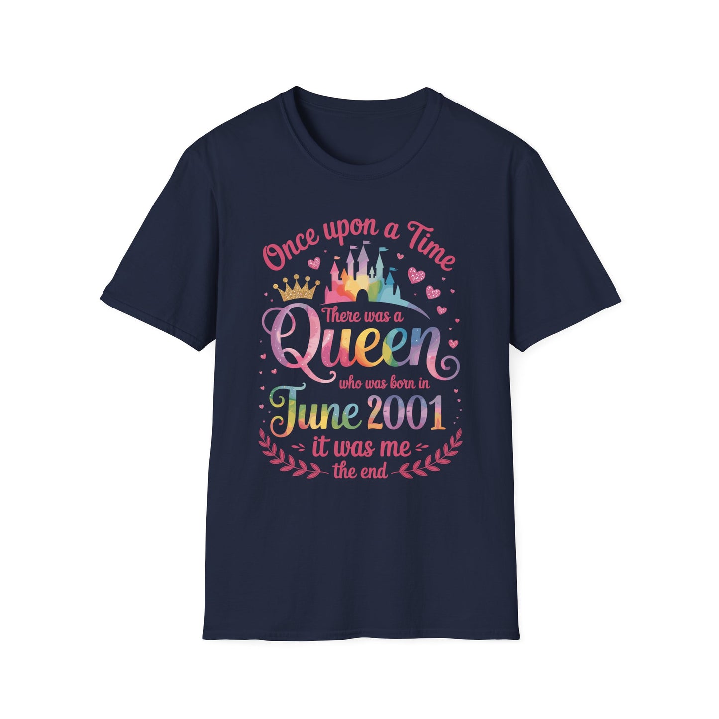 Funny 25 Years Old Birthday Girl 25 Birthday Queen June 2001 T-Shirt For Women