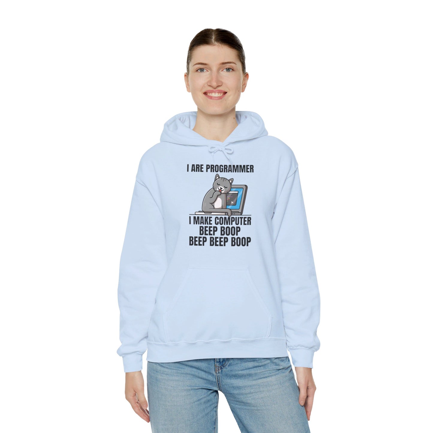 Funny I Are Programmer I Make Computer Beep Boop Cute Cat Hoodie For Men Women Hoodie