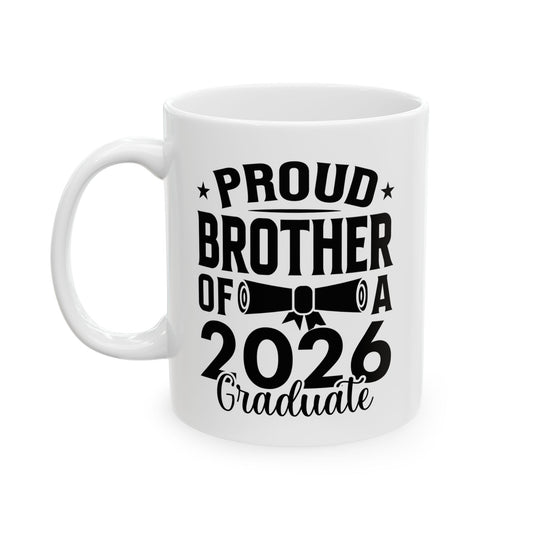 Retro Graduation Proud Brother Of A 2026 Graduate Senior Coffee Mug For Men Womens