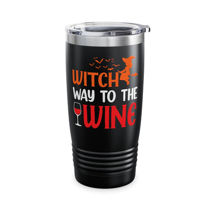 Women's Witch Way To The Wine Funny Wine Drinking Halloween Party Tumbler