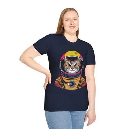 Funny Space Gifts Cat Mom Cat Dad Astronaut Space T-Shirt For Men Women Kids T-Shirt