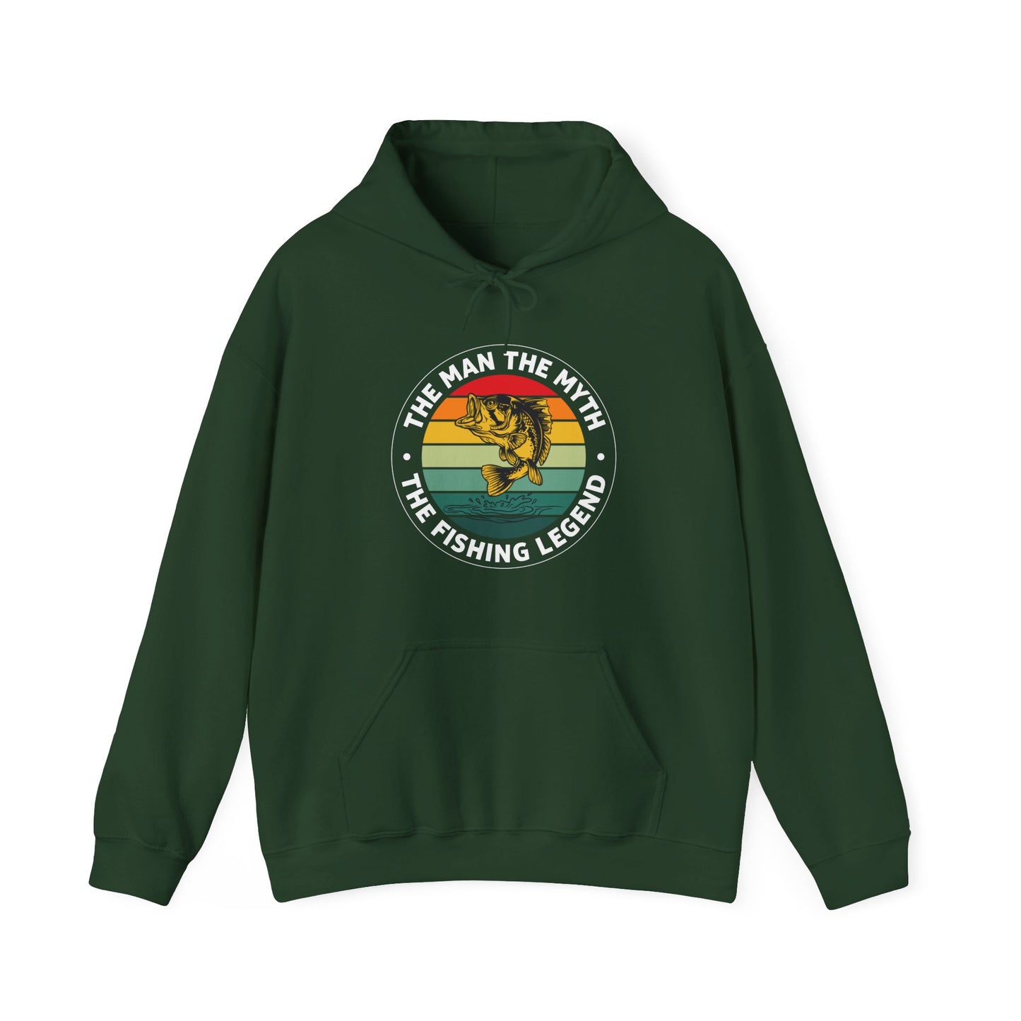 Men's Dad Man The Myth The Fishing Legend Fisherman Vintage Bass Fishing Hoodie For Men Women