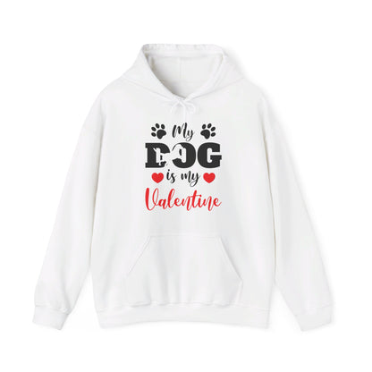 Funny My Dog is My Valentine Dog Lovers Hoodie For Men Women Hoodie