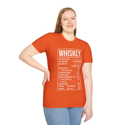 Whiskey Nutrition Facts Funny Family Matching Thanksgiving Christmas Drinking T-Shirt For Men Women