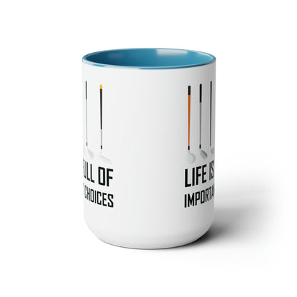 Funny Life Is Full Of Important Choices Golf Ceramic Coffee Mug Men Women