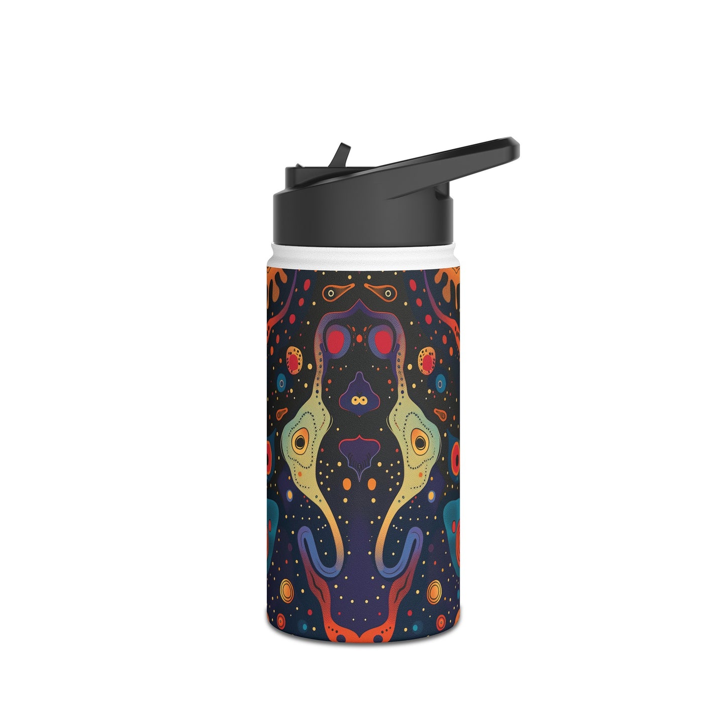 Space Oddity Pattern Stainless Steel Water Bottle with Twist-on Lid and Double-Wall Vacuum Insulation