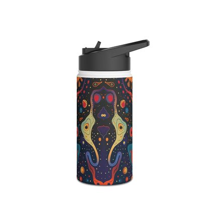 Space Oddity Pattern Stainless Steel Water Bottle with Twist-on Lid and Double-Wall Vacuum Insulation