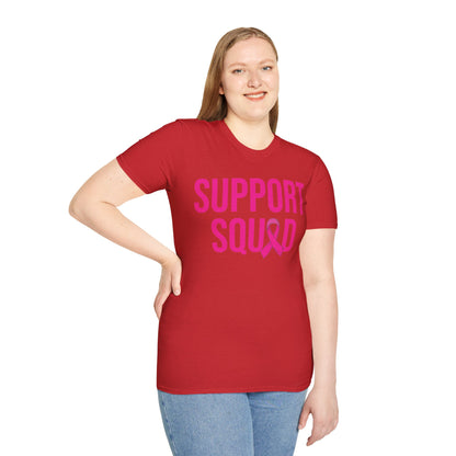 Support Squad Breast Cancer Warrior Awareness October Pink T-Shirt