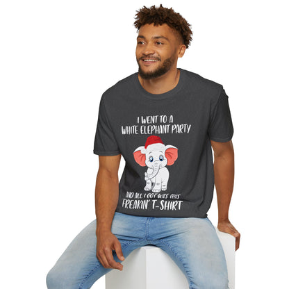 I Went To A Party And All I Got White Elephant Christmas Fun T-Shirt Gift Exchange Contest T-Shirt