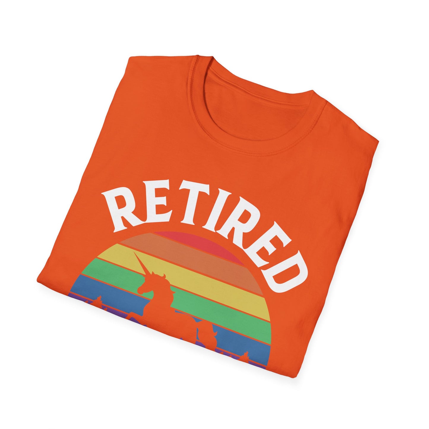 Funny Humor Retired Retirement Unicorn Grandpa Grandma Tshirt Men Women