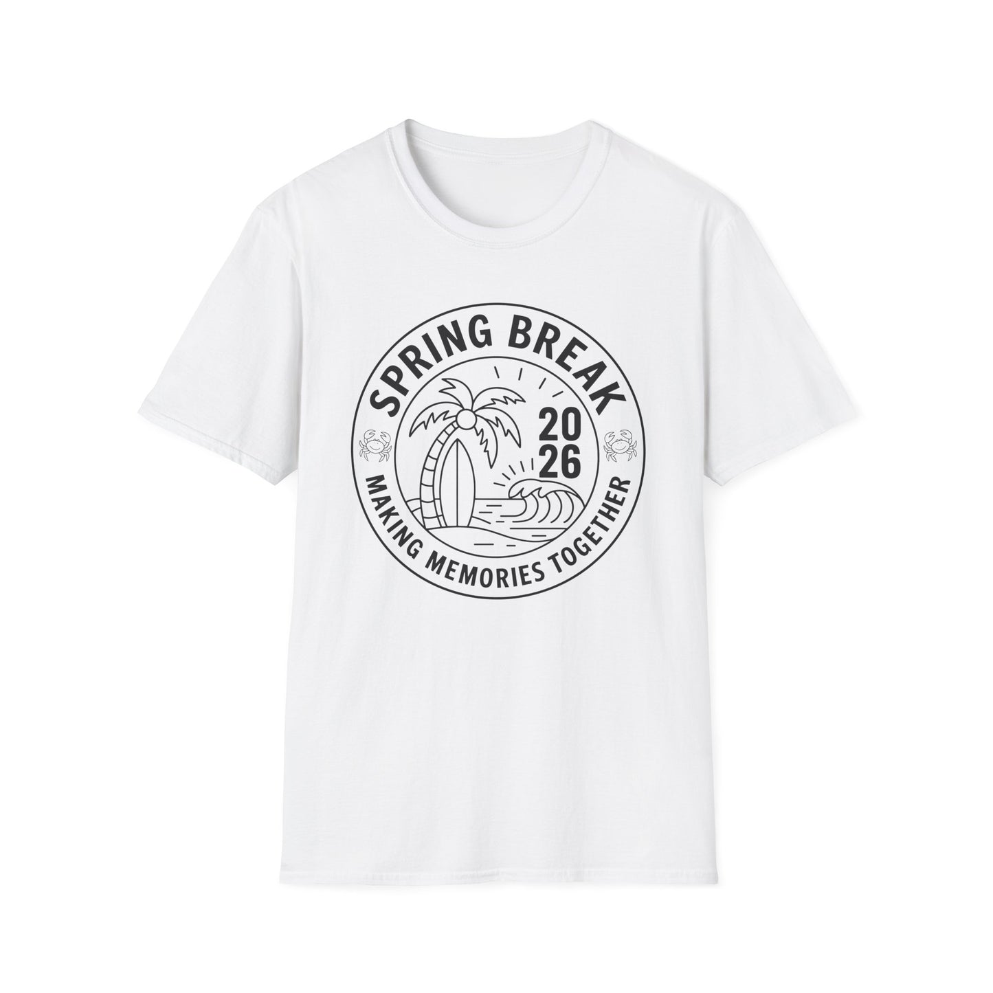 Funny Spring Break Squad Crew Vintage 2026 Beach Palm Family Trip T-Shirt
