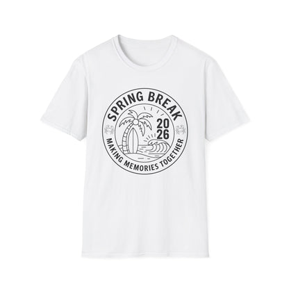 Funny Spring Break Squad Crew Vintage 2026 Beach Palm Family Trip T-Shirt