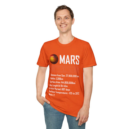 Mars Facts About Mars Planet Space Lover T-Shirt Men Women