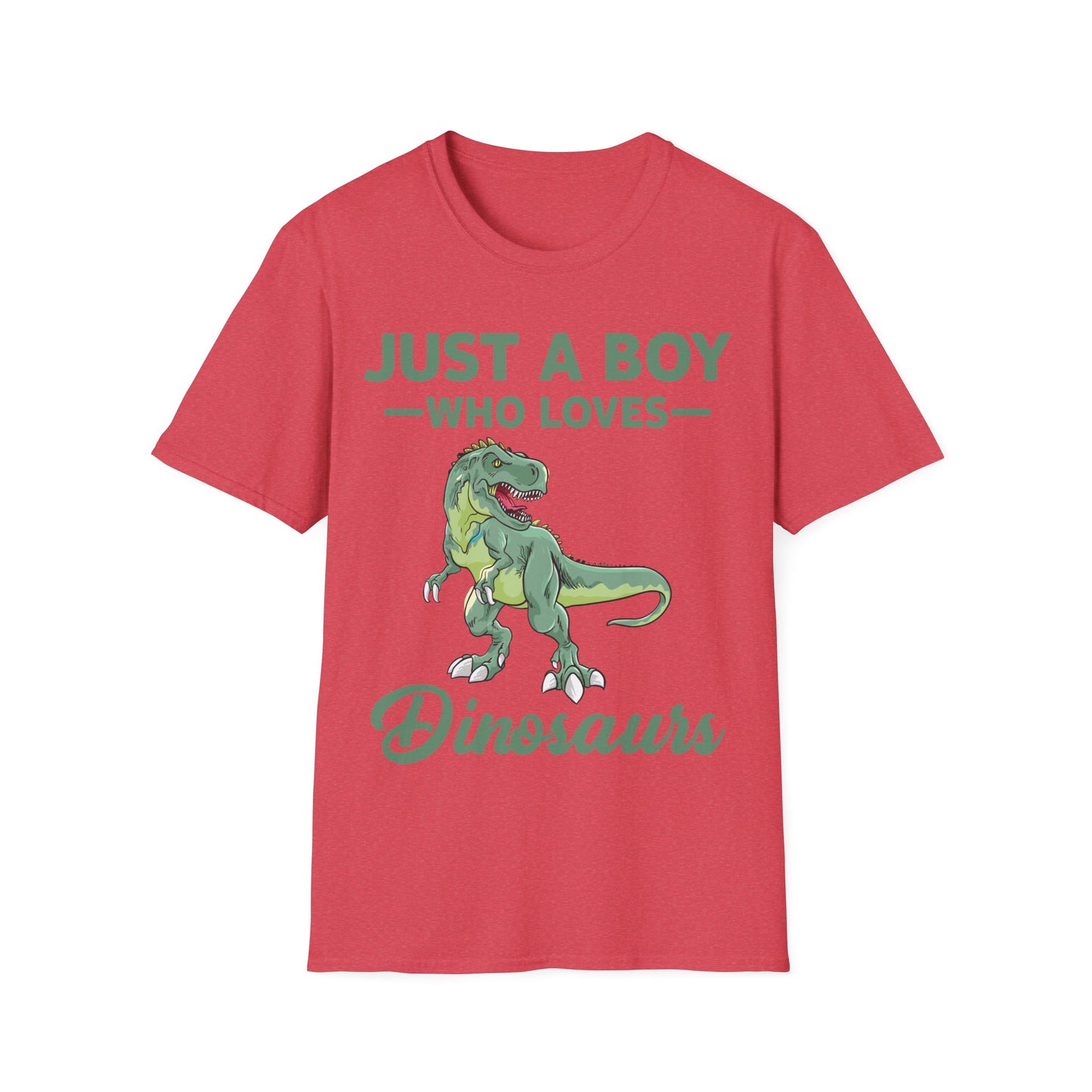Just a Boy Who Loves Dinosaurs T-rex Schoolboys Paleontologist T-Shirt