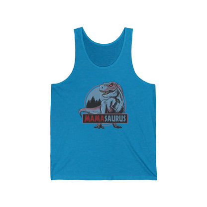 Mamasaurus Funny T-Rex Dinosaur Mama Saurus Family Matching Mothers Day Tank Tops