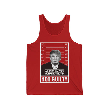 Donald Trump Police Mugshot Not Guilty President Legend 45 47 Tank Top For Men Women