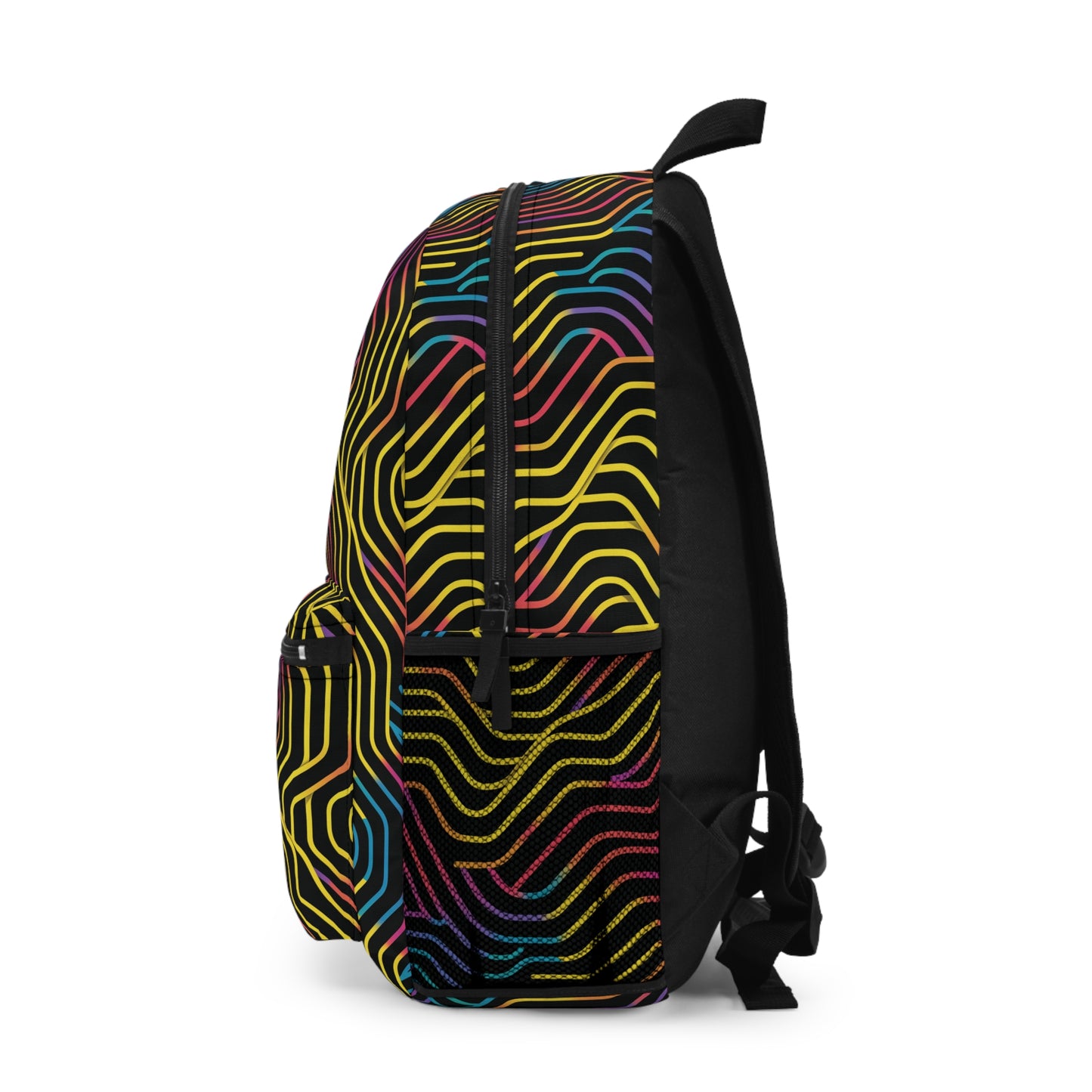 Geometric Illusion Vibrant Pattern Backpacks For Men Women Kids School Travel, Capacity School Backpacks