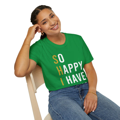 Funny So Happy I Have Twins Parent Mom Dad Saying Sarcastic T-Shirt Women