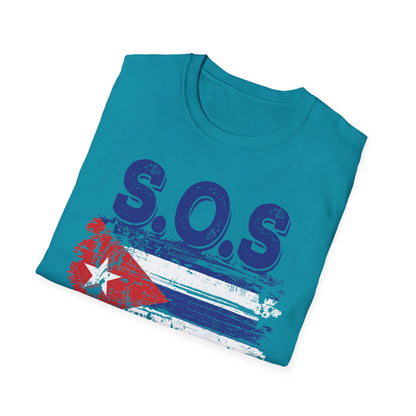 SOS Cuba Cuban Flag Shirt Man Cuban T-Shirt for Men Women