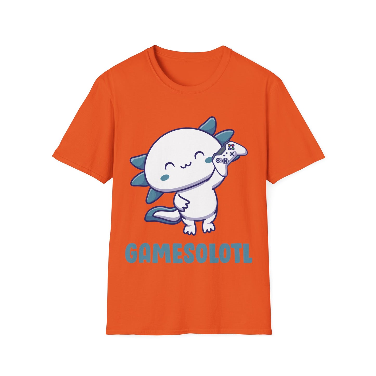 Funny Gamesolotl Gamer Axolotl Fish Playing Video Games Lizard Gaming T-Shirt Men Women