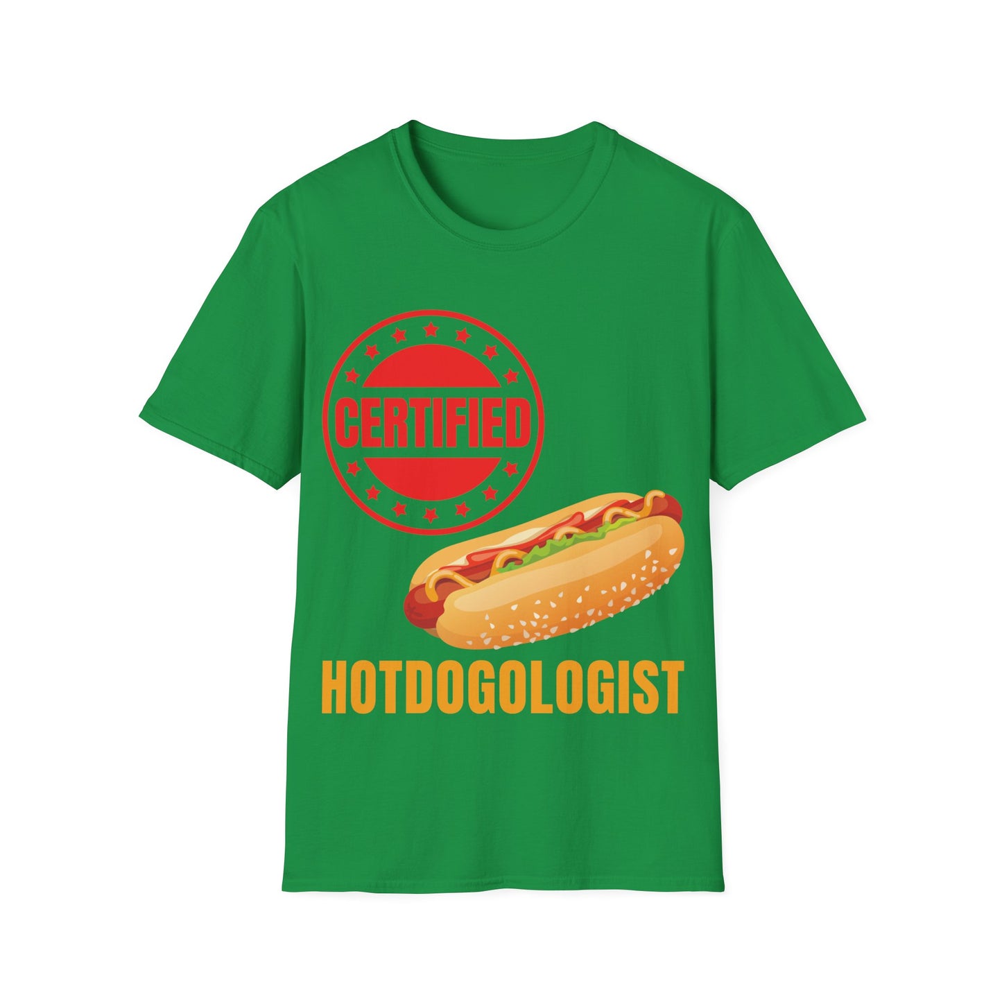 Certified Hotdogologist Hotdog Cool Sausage Hot Dog Lover T-Shirt For Men Women T-Shirt