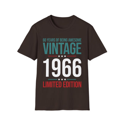 60 Year Old Gifts Vintage 1966 60 Years Awesome 60th Birthday T-Shirt