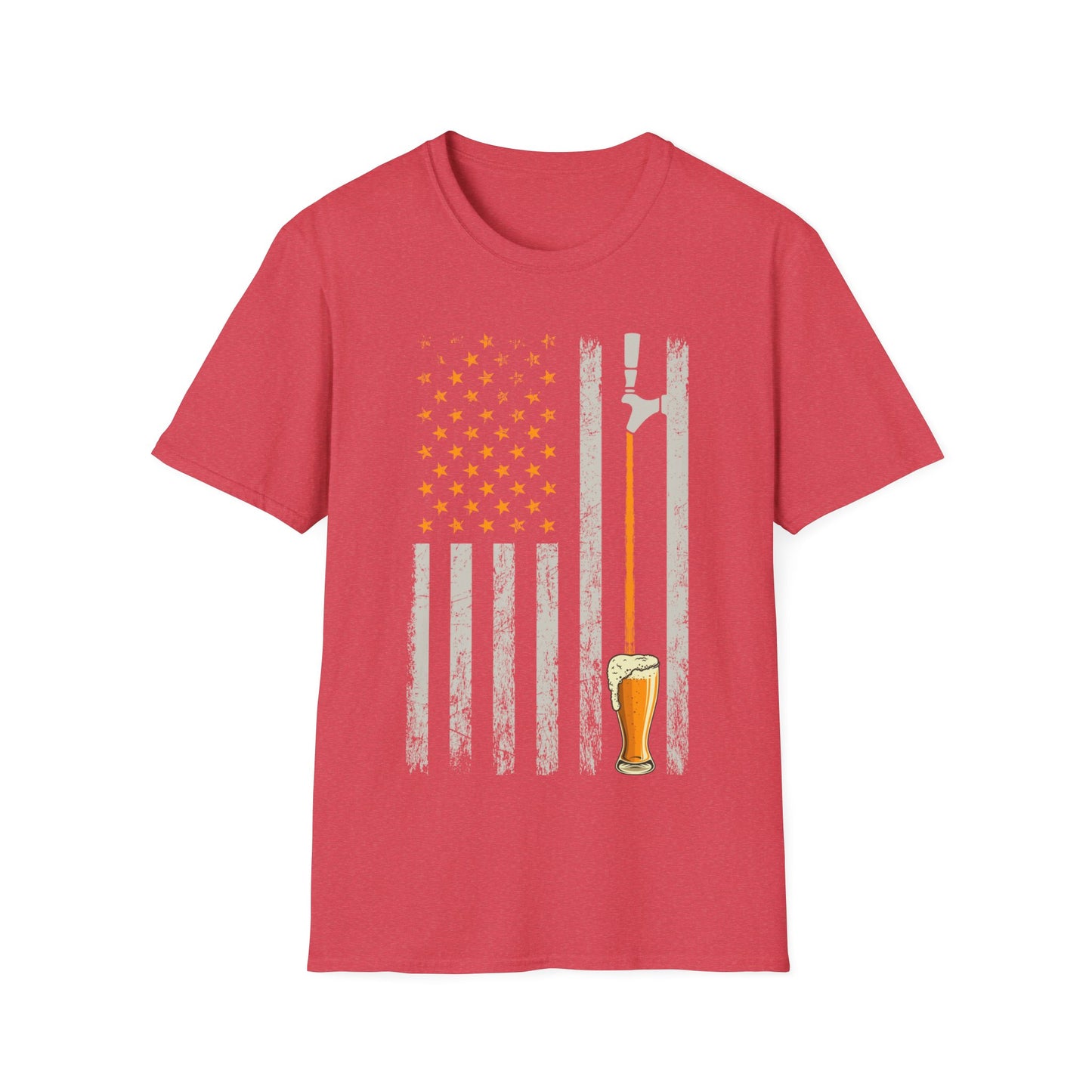 Craft Beer American Flag USA Brewery Drinking Weeking Brew T-Shirt Men Women