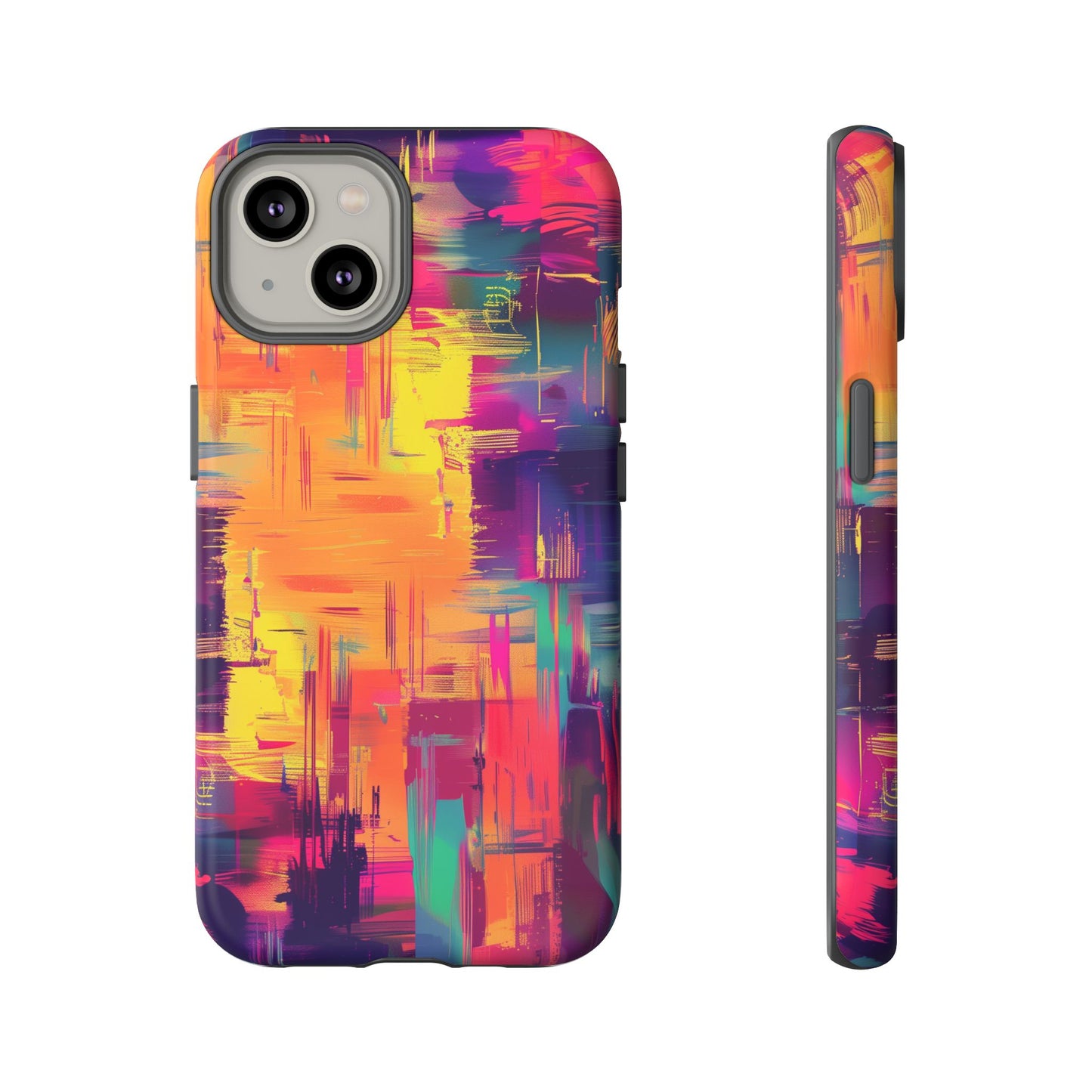 Glitch Art Pattern  iPhone 13 14 15 16 Pro Max Plus Case Wireless Charging Compatible Tough Cases Protection, Magnetic Phone Case for iPhone Classic Series