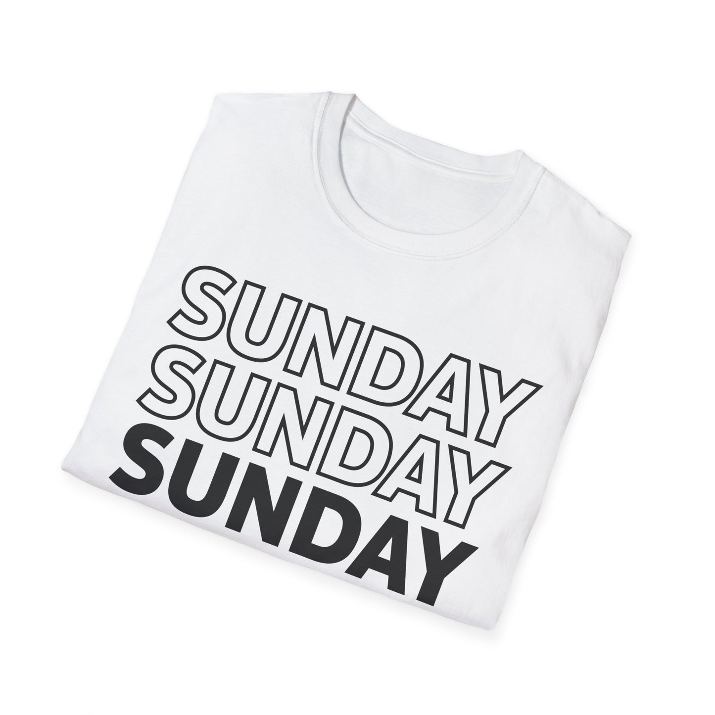 Sunday Funday Rainbow Fade Color Party T-Shirt