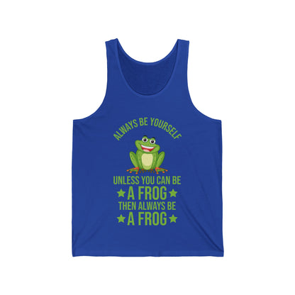 Frog Always Be Yourself Retro Vintage Men Women Amphibian Tank Tops
