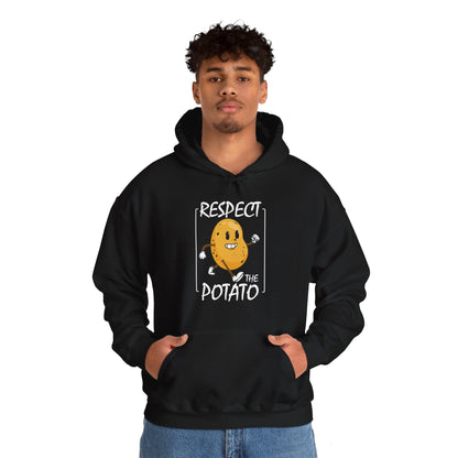 Funny Respect The Potato Gift Men Cute Root Vegetable Lovers Vegan Hoodie For Men Women Hoodie