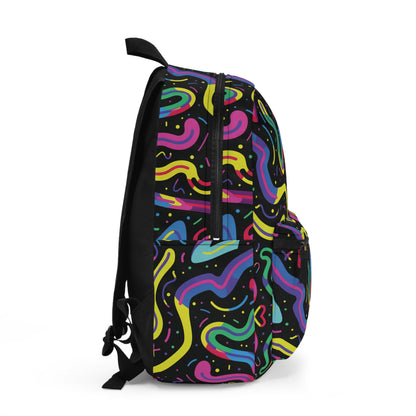 Neon Pattern Cool Colors Backpacks for Men Women School, Capacity School Backpacks