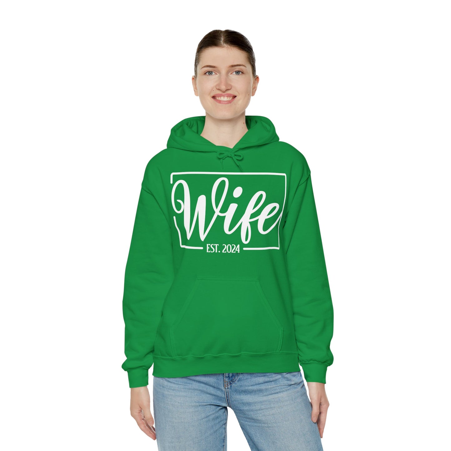 Wife Est 2024 Just Married Honeymoon Wedding Couples  Hoodie For Women Hoodie