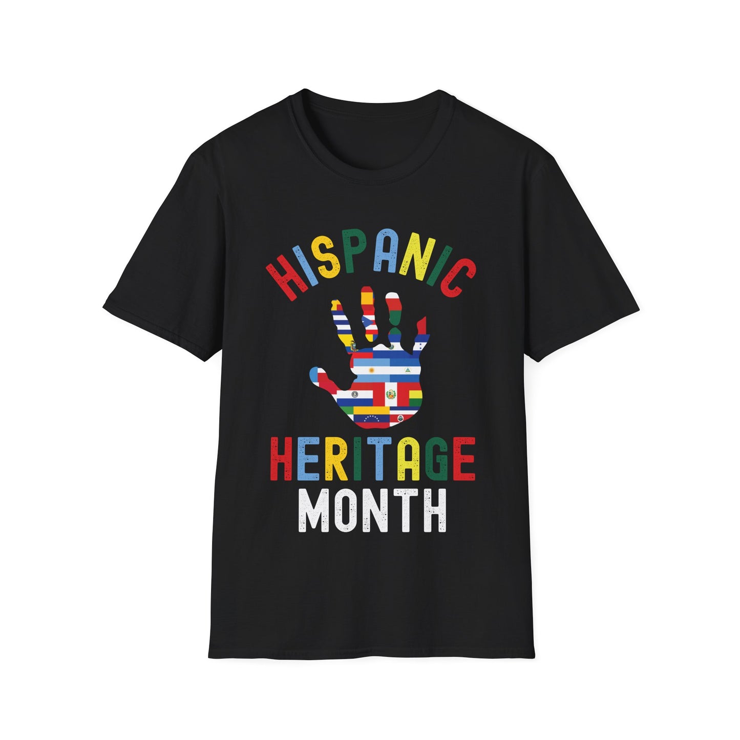 Hispanic Heritage Month Hand Flags Countries  T-Shirt Men Women Kids