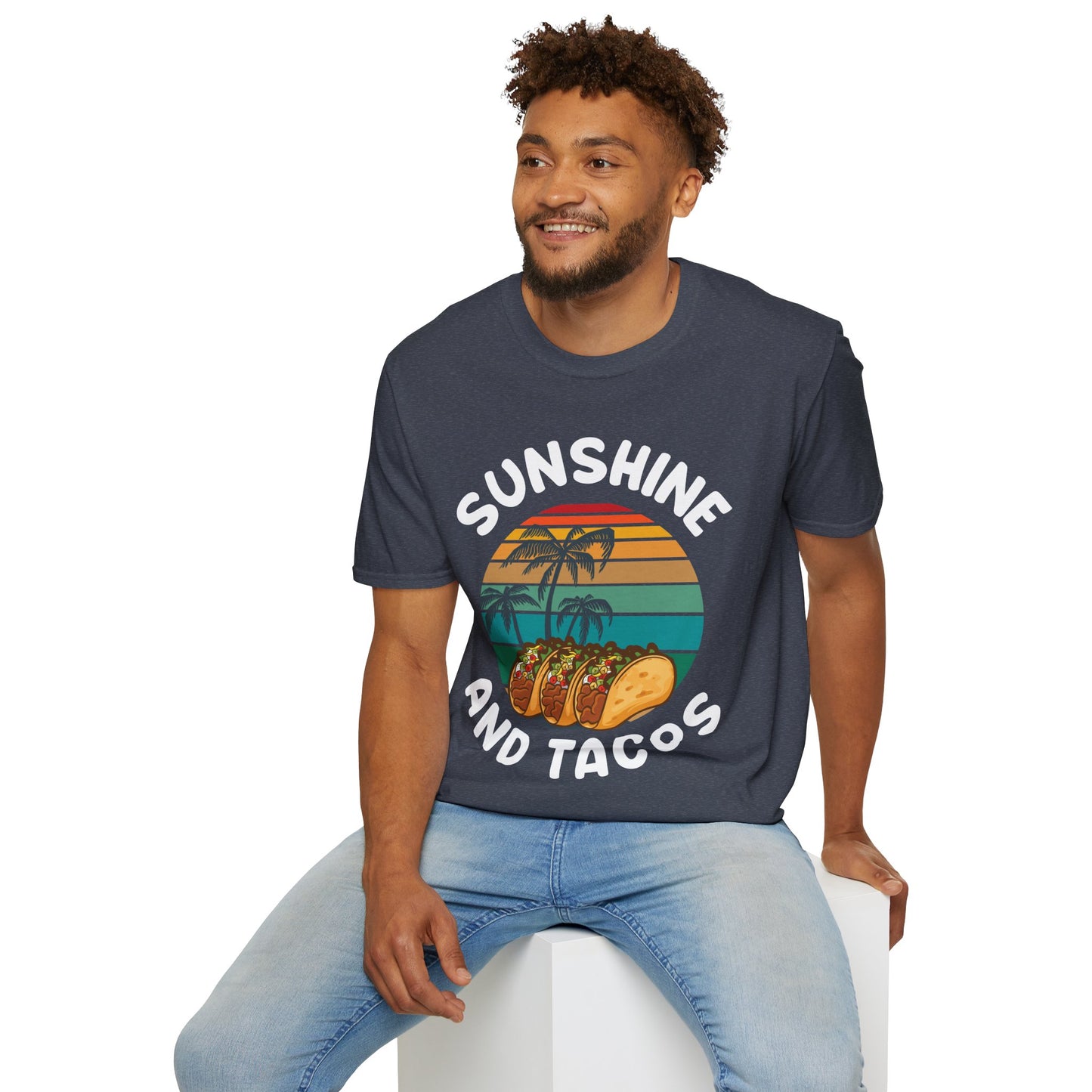 Sunshine And Tacos Taco Lovers Foodie Food Beach T-Shirt Men Women