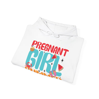 Groovy Pregnancy Reveal Pregnant Girl Summer Hoodie For Baby Shower Hoodie