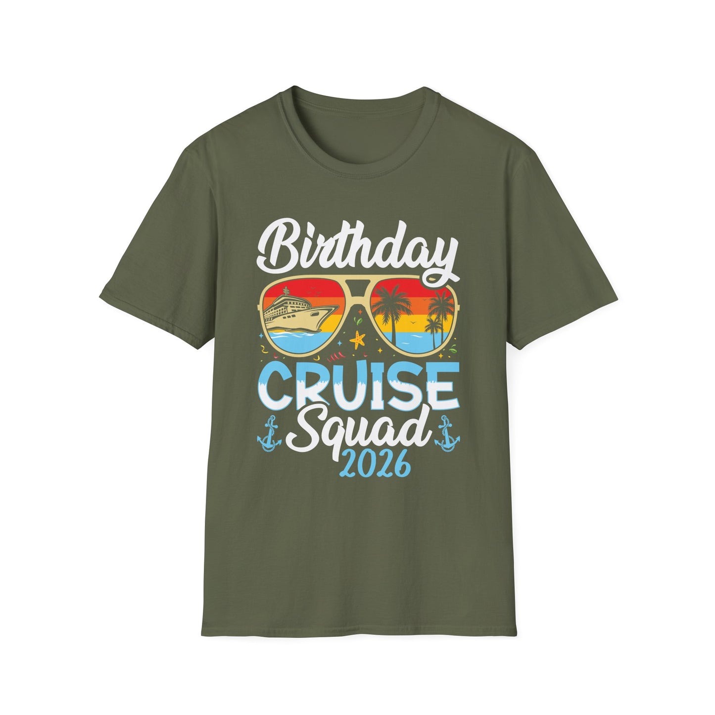 Birthday Cruise Squad 2026 Cruising Bday Vacation Party Crew T-Shirt For Men Women