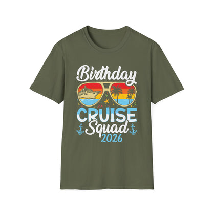 Birthday Cruise Squad 2026 Cruising Bday Vacation Party Crew T-Shirt For Men Women