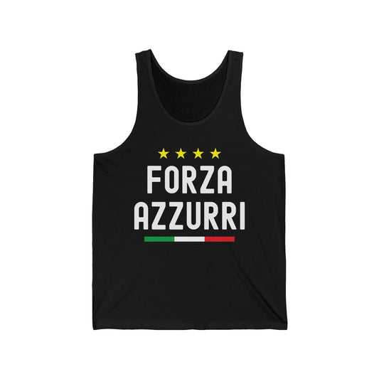 Italy Football Forza Azzurri Italia Soccer Jersey Tank Top for Men Women