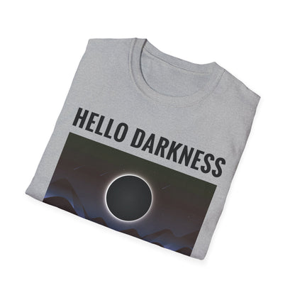 Funny Hello Darkness My Old Friend Solar Eclipse April 08, 2024 T-Shirt For Men Women T-Shirt