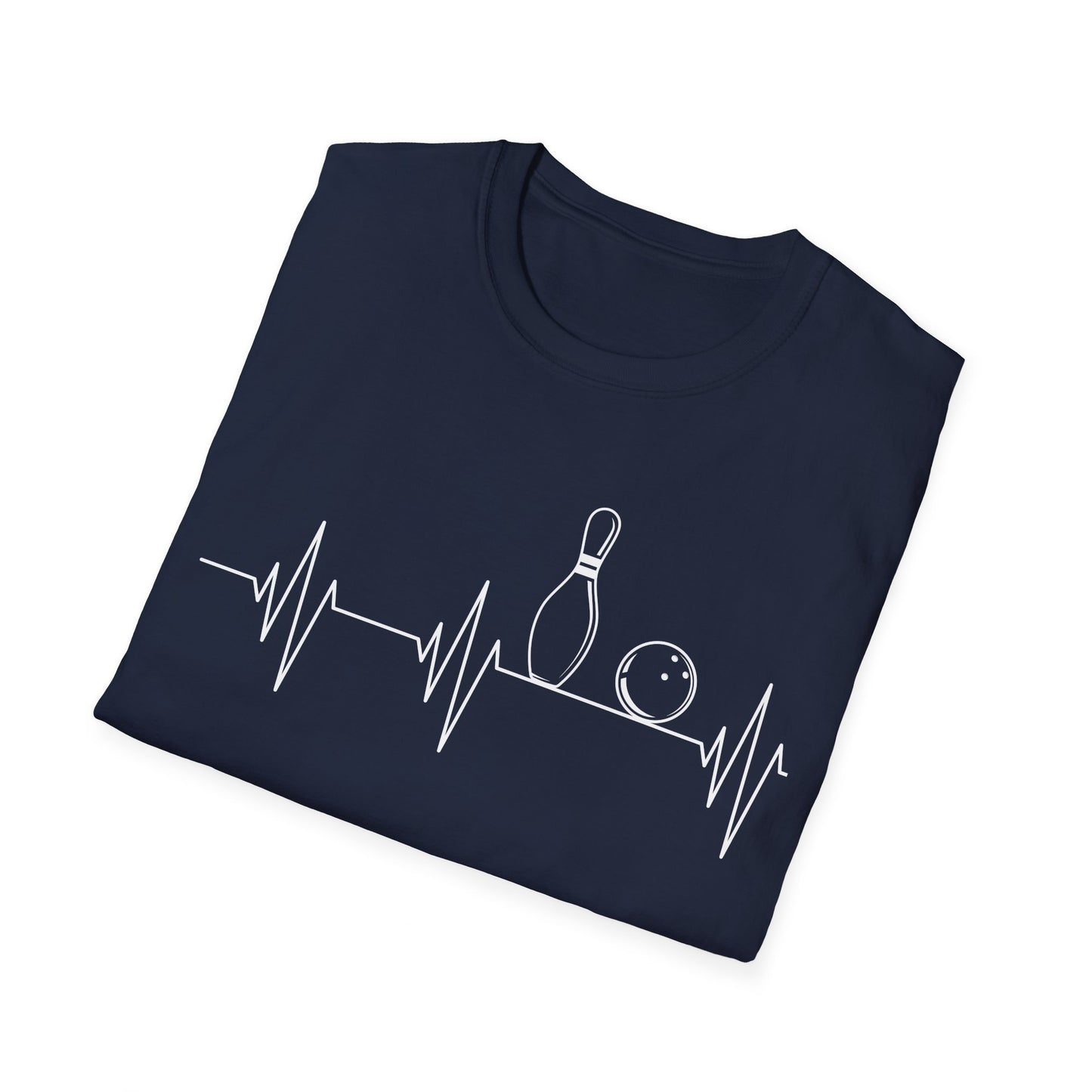 Funny Bowling Gift Cute EKG Bowlers League T-Shirt For Men Women T-Shirt