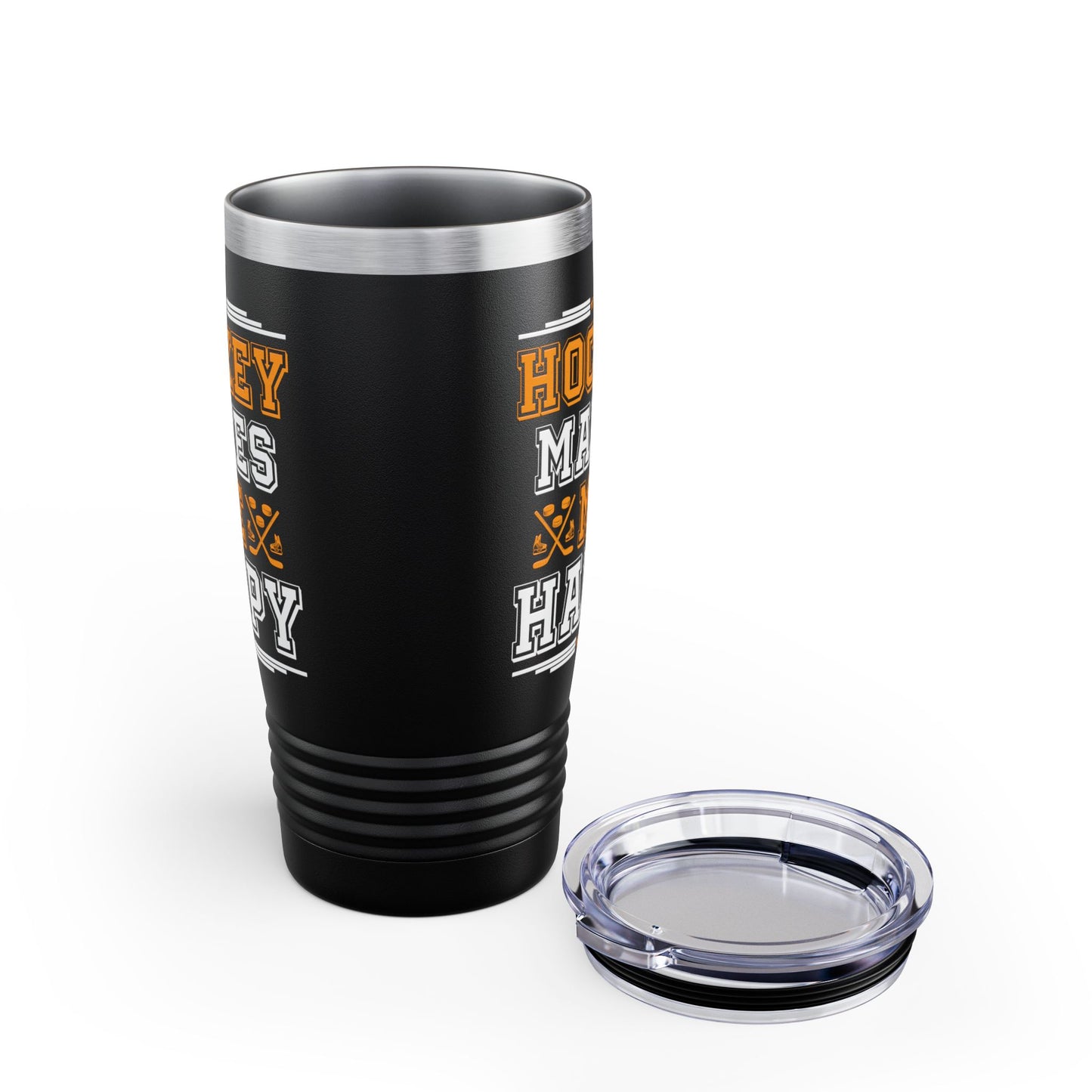 Hockey Makes Me Happy Funny Hockey Fan Tumbler For Men Women
