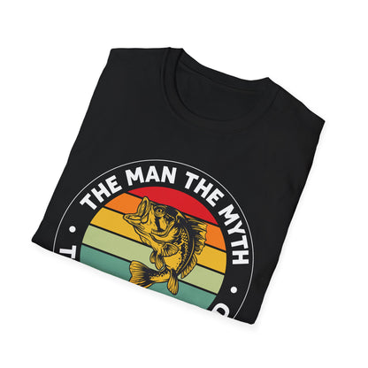 Mens Dad Man The Myth The Fishing Legend Fisherman Vintage Bass Fishing T-Shirt